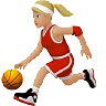 Woman Bouncing Ball: Medium-Light Skin Tone Emoji ⛹🏼‍♀️ image - Apple style