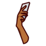 Selfie: Medium-Dark Skin Tone Emoji 🤳🏾 image - Emojidex style