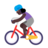 Woman Biking: Dark Skin Tone
