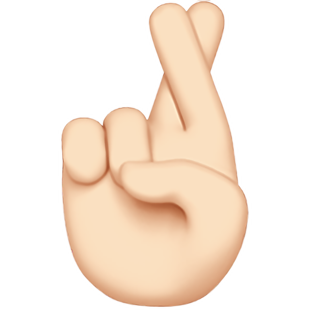 Crossed Fingers: Light Skin Tone
