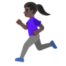 Woman Running: Dark Skin Tone Emoji 🏃🏿‍♀️ image - Google Noto Color style