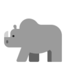 Emoji Rinoceronte 🦏 image - Microsoft Classic 2D style