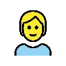 Emoji Persona con i capelli biondi 👱 image - OpenMoji style