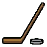 アイスホッケーのスティックとパック Emoji 🏒 image - OpenMoji style