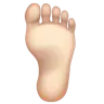 Foot: Light Skin Tone Emoji 🦶🏻 image - WhatsApp style