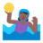 Woman Playing Water Polo: Medium-Dark Skin Tone