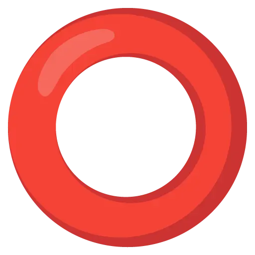Hollow Red Circle