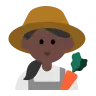 Woman Farmer: Dark Skin Tone Emoji 👩🏿‍🌾 image - Tossface style