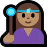Woman Mage: Medium Skin Tone Emoji 🧙🏽‍♀️ image - Microsoft Windows 10 Segoe UI Emoji style