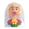 Woman With Veil: Medium-Light Skin Tone Emoji 👰🏼‍♀️ image - Microsoft 3D Fluent style