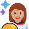 Woman Astronaut: Medium Skin Tone Emoji 👩🏽‍🚀 image - Twitter / X (Twemoji) style