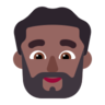 Man: Medium-Dark Skin Tone, Beard Emoji 🧔🏾‍♂️ image - Microsoft Classic 2D style