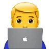 Man Technologist Emoji 👨‍💻 image - Apple style
