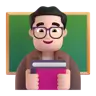 Man Teacher: Light Skin Tone Emoji 👨🏻‍🏫 image - Microsoft 3D Fluent style