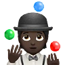Person Juggling: Dark Skin Tone Emoji 🤹🏿 image - Apple style