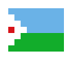Flag: Djibouti Emoji 🇩🇯 image - SerenityOS style