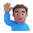 Man Raising Hand: Medium Skin Tone