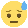 Downcast Face With Sweat Emoji 😓 image - EmojiTwo style