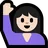Person Raising Hand: Light Skin Tone