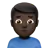 Man Frowning: Dark Skin Tone