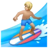 Man Surfing: Medium-Light Skin Tone Emoji 🏄🏼‍♂️ image - Samsung style