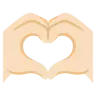 Heart Hands: Light Skin Tone Emoji 🫶🏻 image - Google Noto Color style