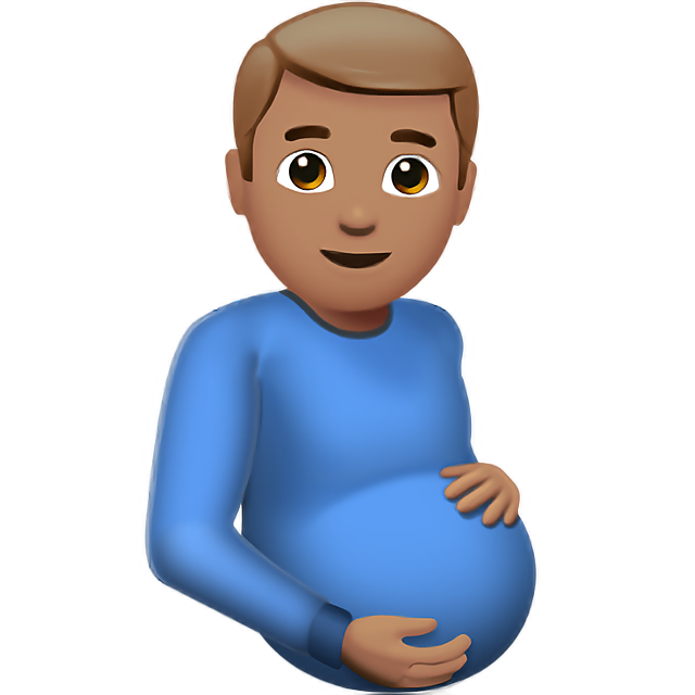 Pregnant Man: Medium Skin Tone
