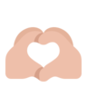 Heart Hands: Medium-Light Skin Tone Emoji 🫶🏼 image - Microsoft Classic 2D style