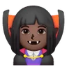 Woman Vampire: Dark Skin Tone Emoji 🧛🏿‍♀️ image - Samsung style