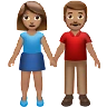 Woman And Man Holding Hands: Medium Skin Tone Emoji 👫🏽 image - Apple style