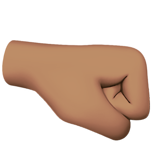 Right-Facing Fist: Medium Skin Tone