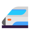 Emoji Nagy sebességű vonat golyó orrával 🚅 image - Microsoft Classic 2D style