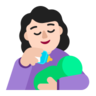 Woman Feeding Baby: Light Skin Tone Emoji 👩🏻‍🍼 image - Microsoft Classic 2D style