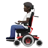 Person In Motorized Wheelchair: Dark Skin Tone Emoji 🧑🏿‍🦼 image - Apple style