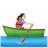 Woman Rowing Boat: Light Skin Tone