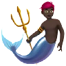 Merman: Dark Skin Tone Emoji 🧜🏿‍♂️ image - Apple style