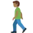 Man Walking: Medium-Dark Skin Tone