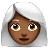 Woman: Medium-Dark Skin Tone, White Hair