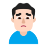 Man Frowning: Light Skin Tone Emoji 🙍🏻‍♂️ image - Microsoft Classic 2D style