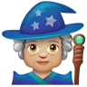Woman Mage: Medium-Light Skin Tone Emoji 🧙🏼‍♀️ image - WhatsApp style