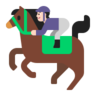 Horse Racing: Light Skin Tone Emoji 🏇🏻 image - Microsoft Classic 2D style