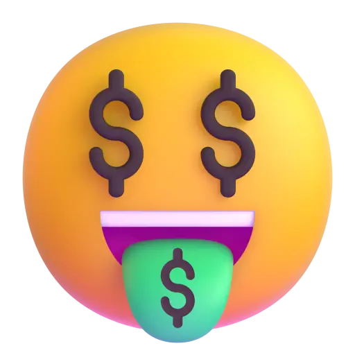 Cara de la boca del dinero