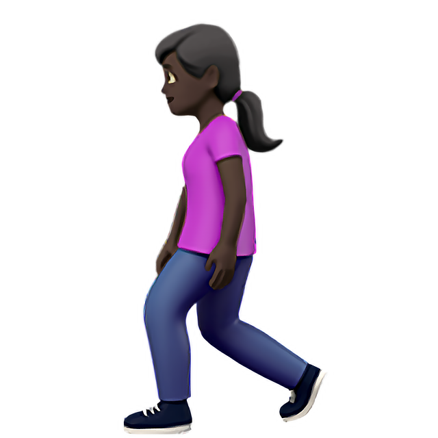 Woman Walking: Dark Skin Tone