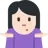 Woman Shrugging: Light Skin Tone