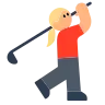 Woman Golfing: Medium-Light Skin Tone Emoji 🏌🏼‍♀️ image - Tossface style