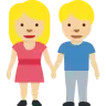 Woman And Man Holding Hands: Medium-Light Skin Tone Emoji 👫🏼 image - Twitter / X (Twemoji) style