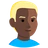 Person: Dark Skin Tone, Blond Hair
