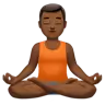 Man In Lotus Position: Medium-Dark Skin Tone Emoji 🧘🏾‍♂️ image - Apple style