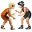 People Wrestling: Medium-Light Skin Tone, Light Skin Tone