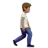 Person Walking Facing Right: Medium Skin Tone